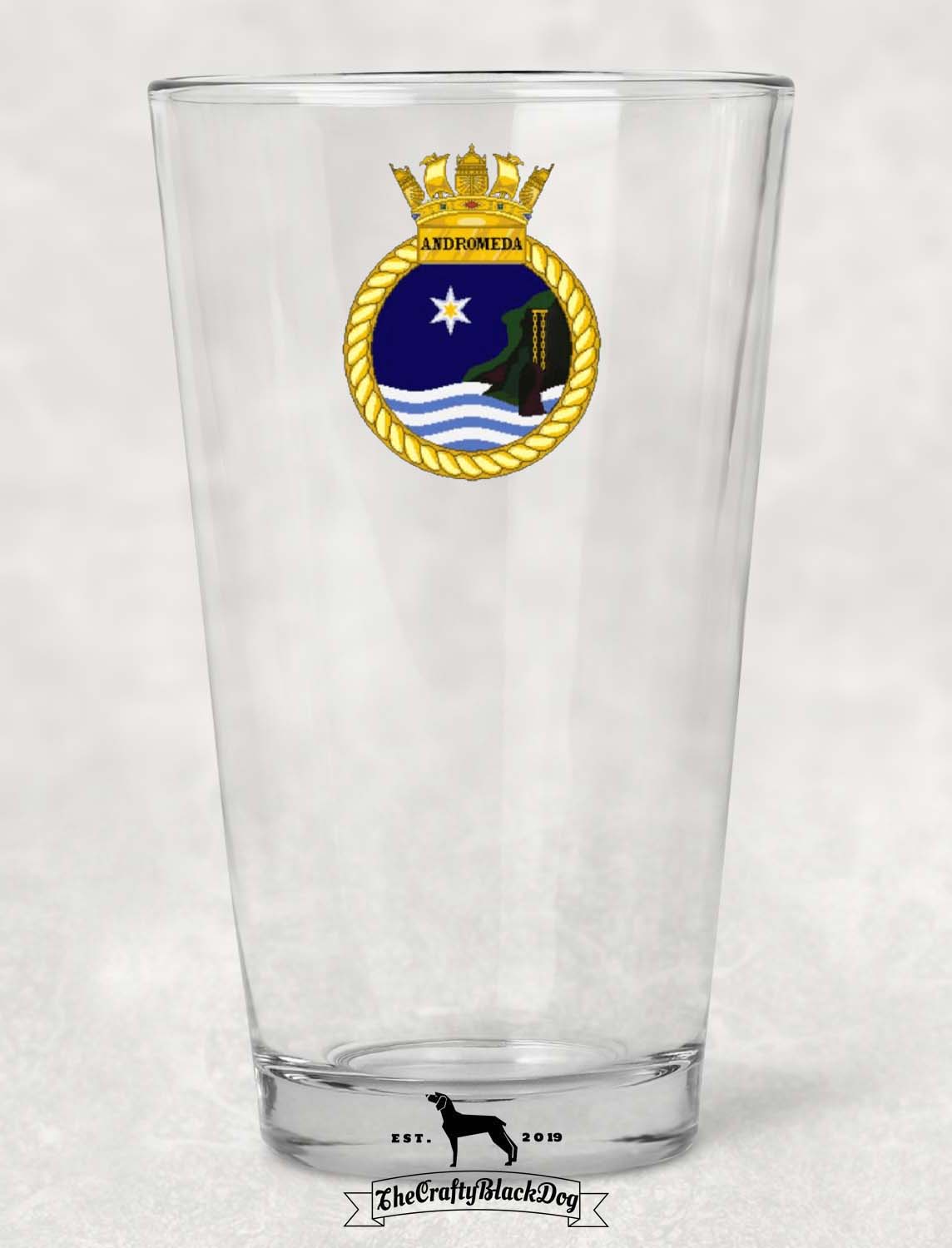 HMS Andromeda - Pint Glass