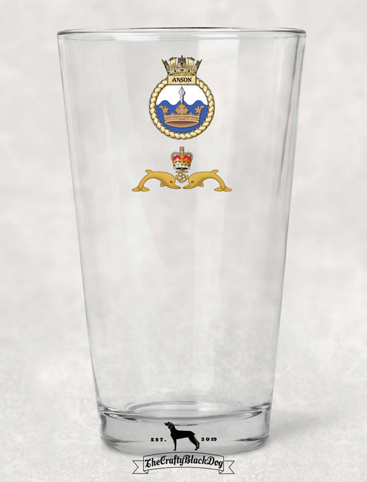 HMS Anson - Pint Glass