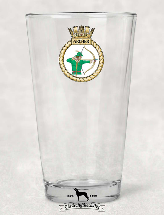 HMS Archer - Pint Glass