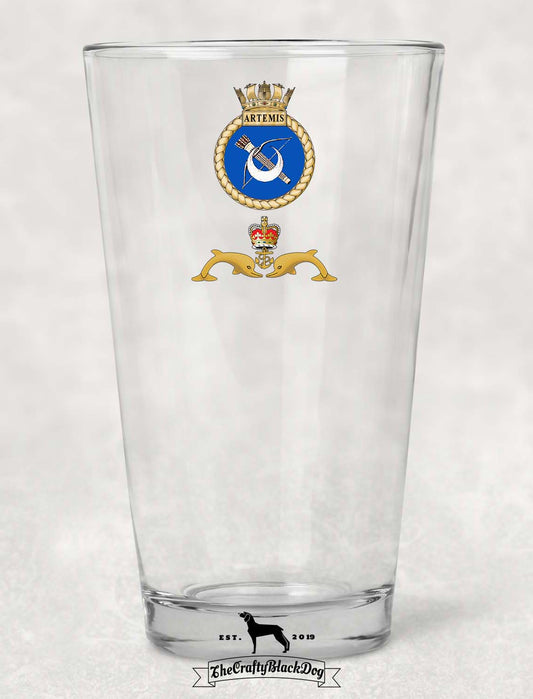 HMS Artemis - Pint Glass