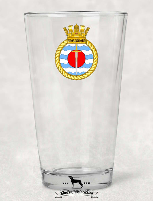 HMS Broadsword - Pint Glass