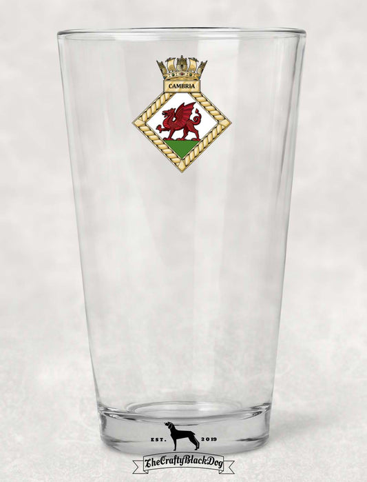 HMS Cambria - Pint Glass