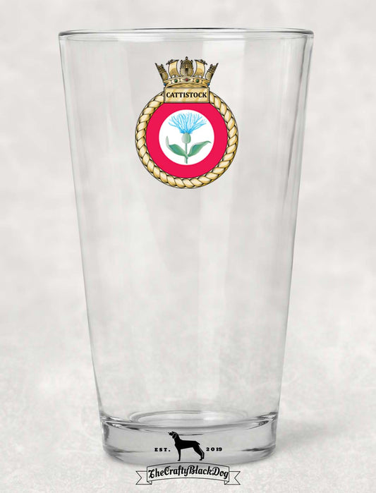 HMS Cattistock - Pint Glass