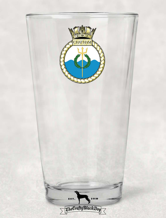 HMS Chatham - Pint Glass