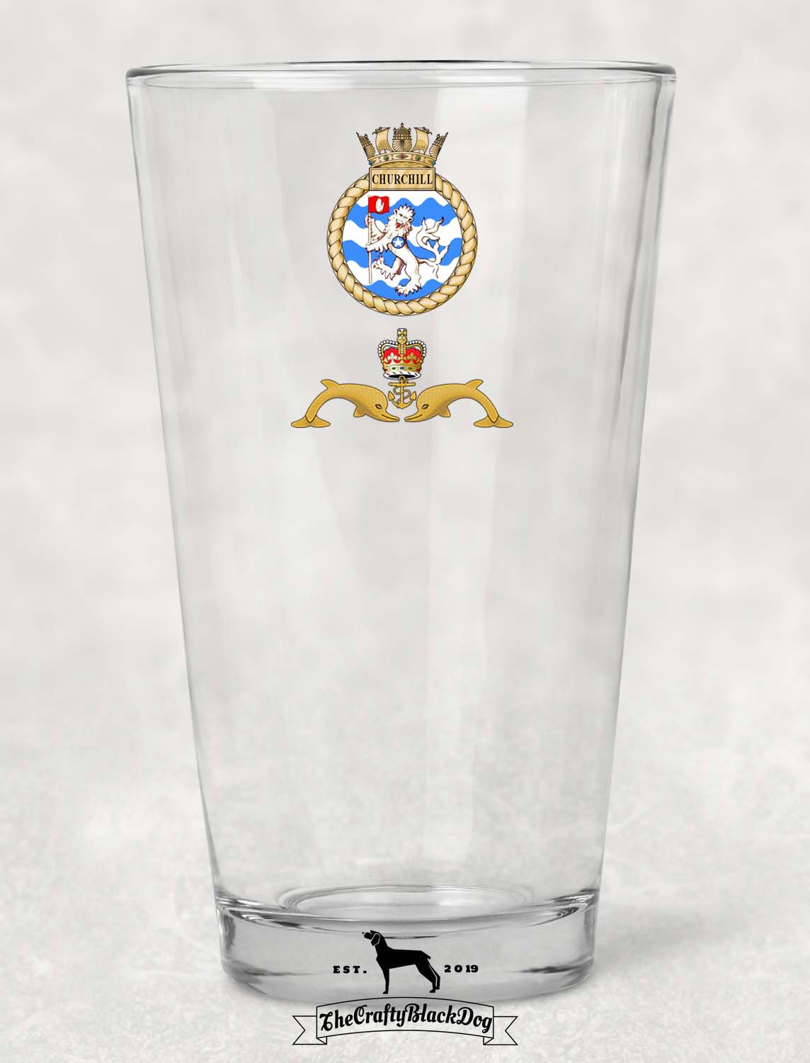 HMS Churchill - Pint Glass