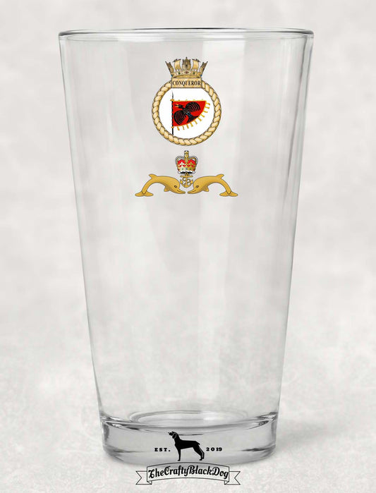 HMS Conqueror - Pint Glass