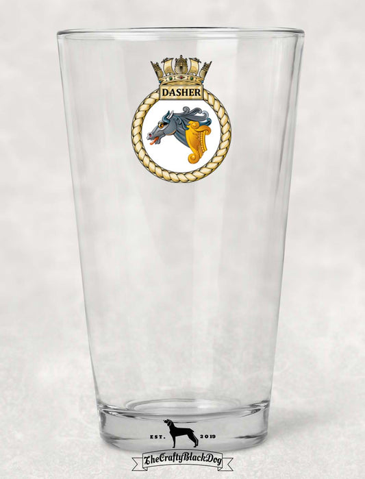 HMS Dasher - Pint Glass