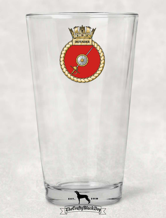 HMS Defender - Pint Glass