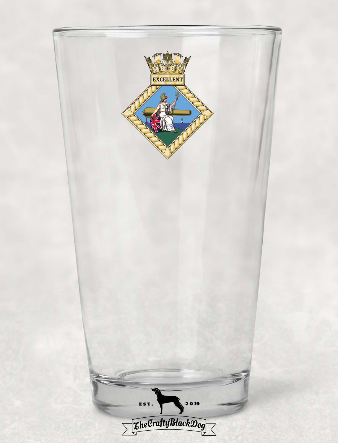 HMS Excellent - Pint Glass