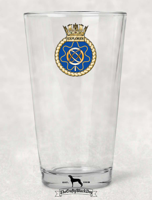 HMS Explorer - Pint Glass