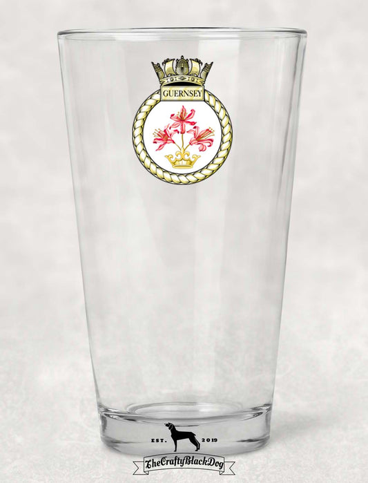 HMS Guernsey - Pint Glass