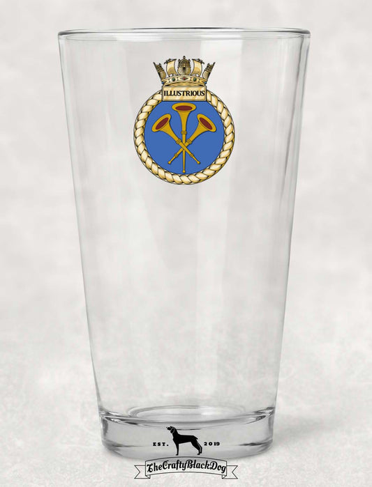 HMS Illustrious - Pint Glass