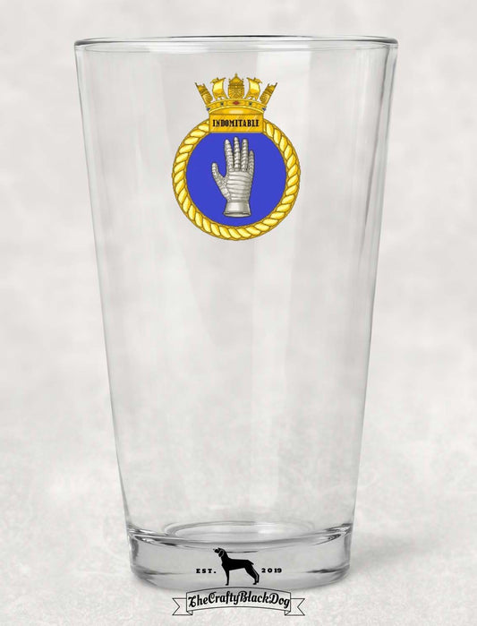 HMS Indomitable - Pint Glass