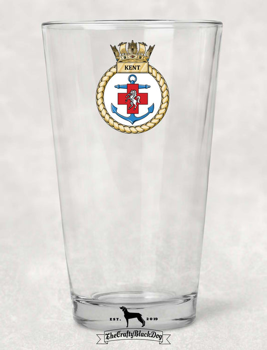 HMS Kent - Pint Glass