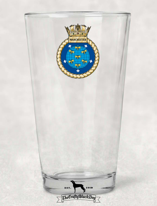 HMS Manchester - Pint Glass