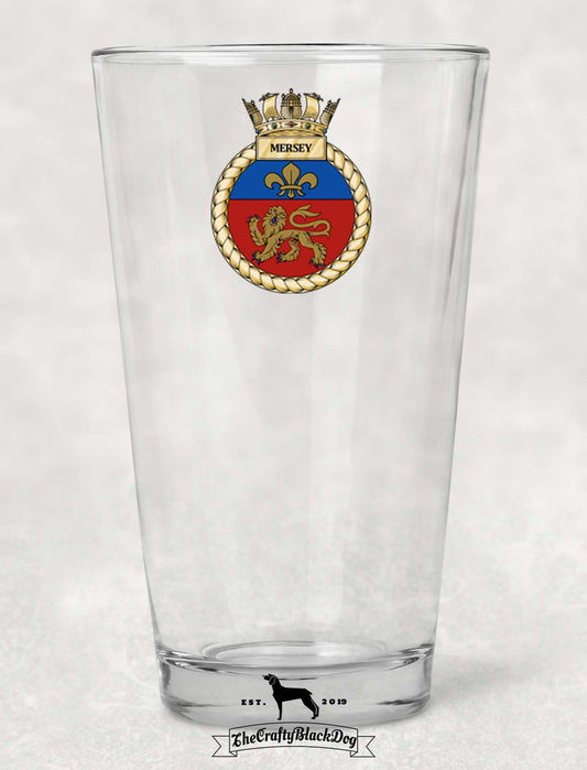 HMS Mersey - Pint Glass