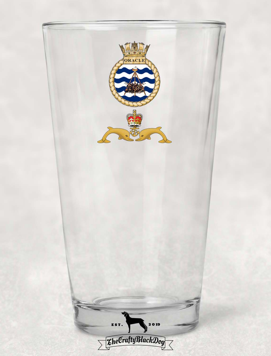 HMS Oracle - Pint Glass