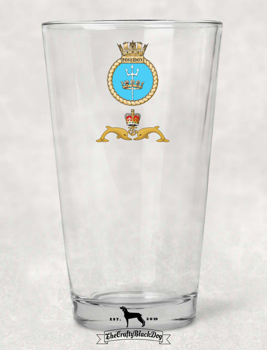 HMS Poseidon - Pint Glass