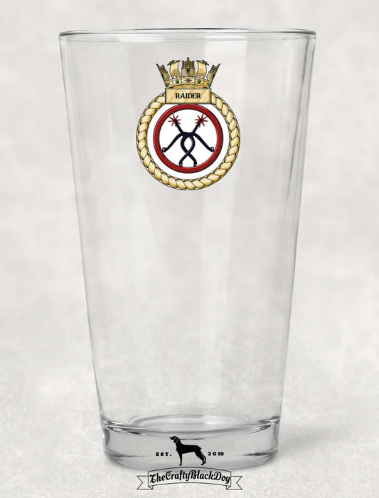 HMS Raider - Pint Glass