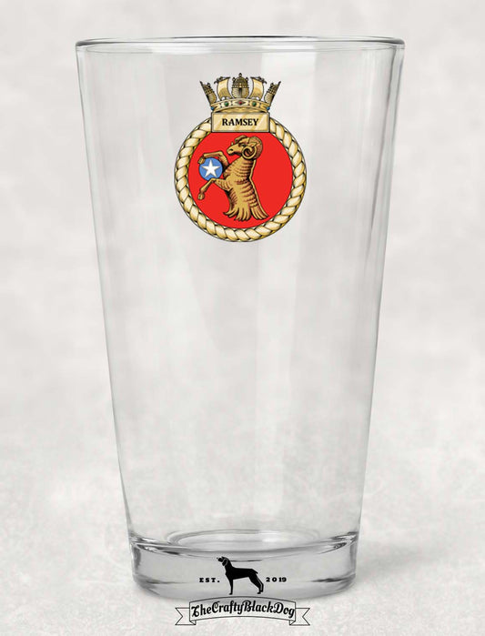 HMS Ramsey - Pint Glass