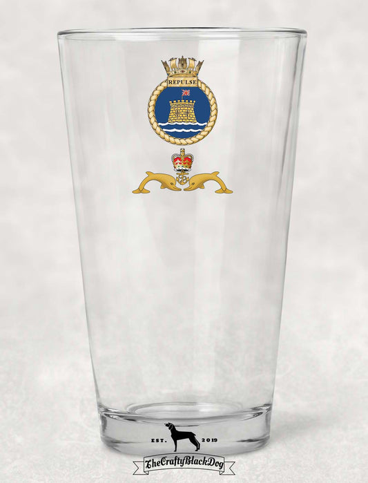 HMS Repulse - Pint Glass