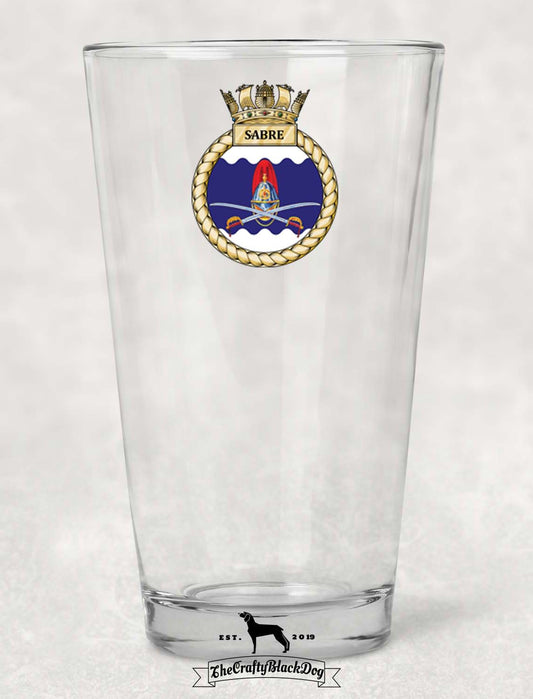 HMS Sabre - Pint Glass