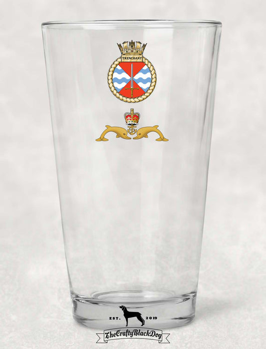 HMS Trenchant - Pint Glass