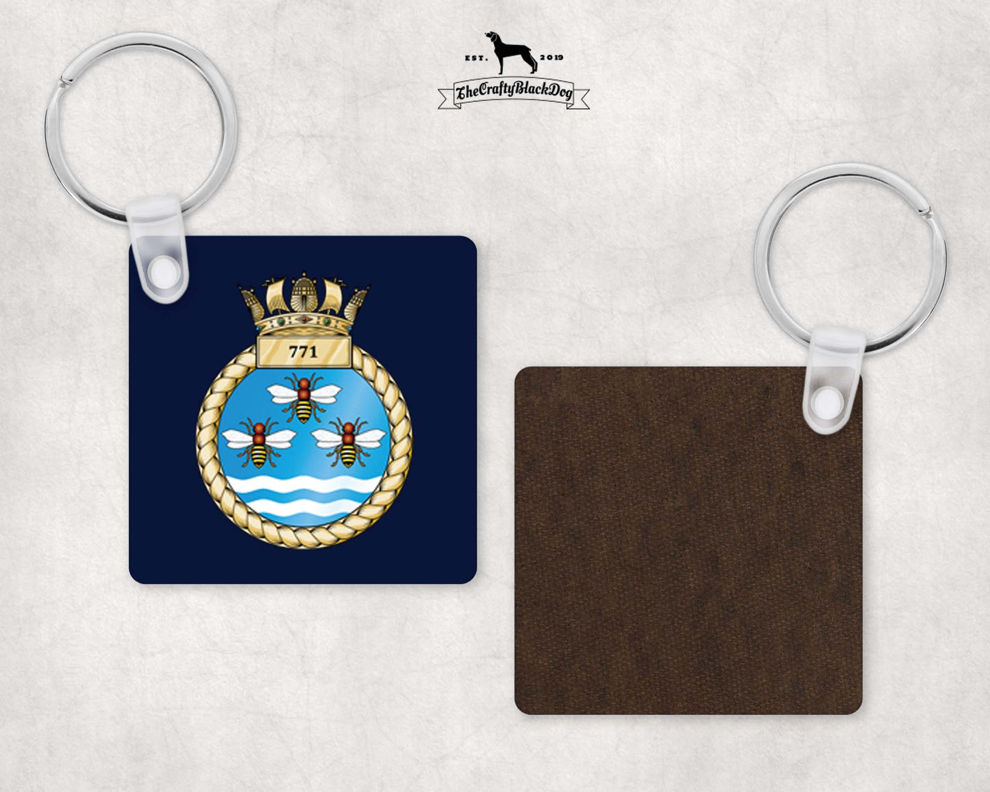 771 Naval Air Squadron - Square Key Ring