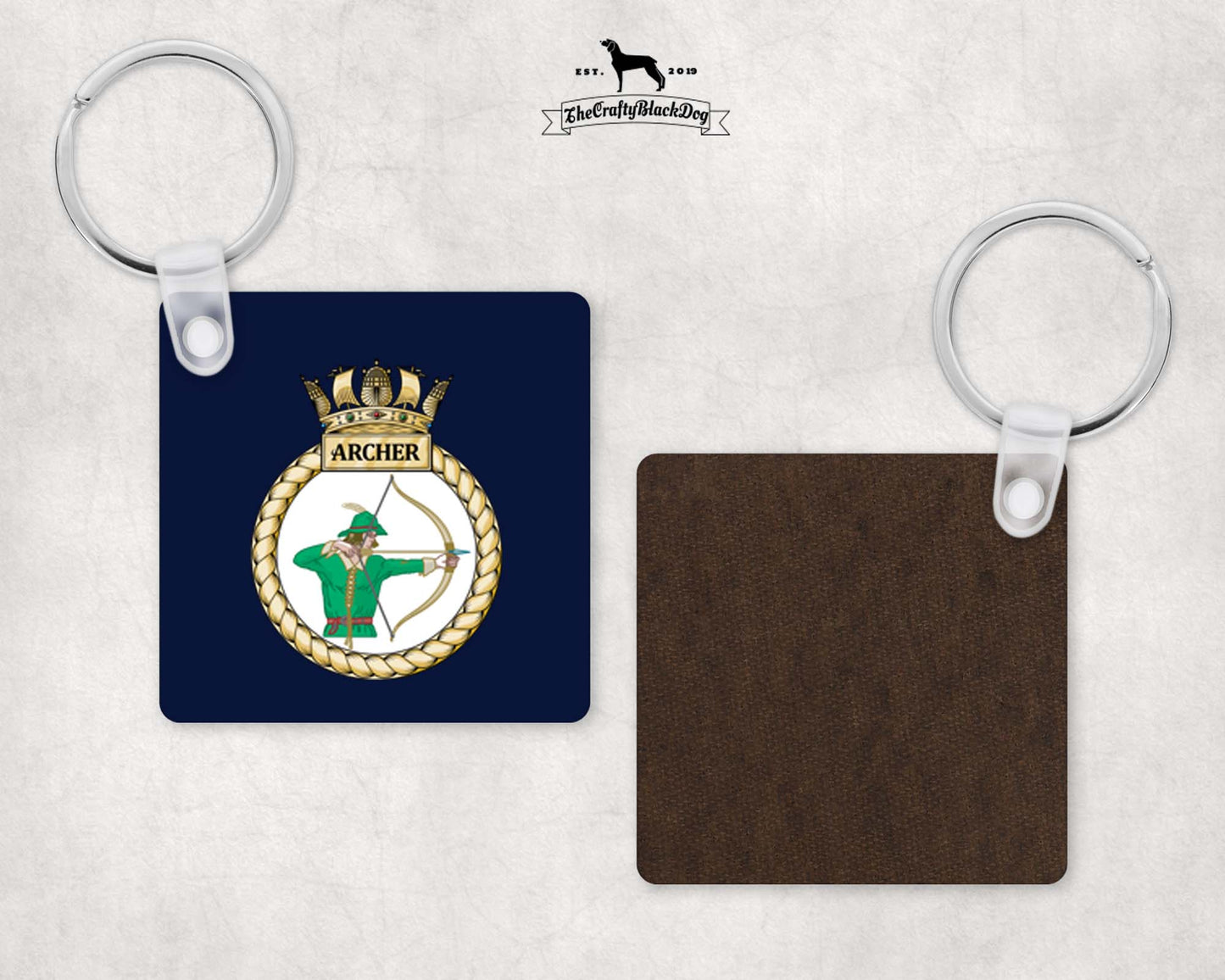 HMS Archer - Square Key Ring