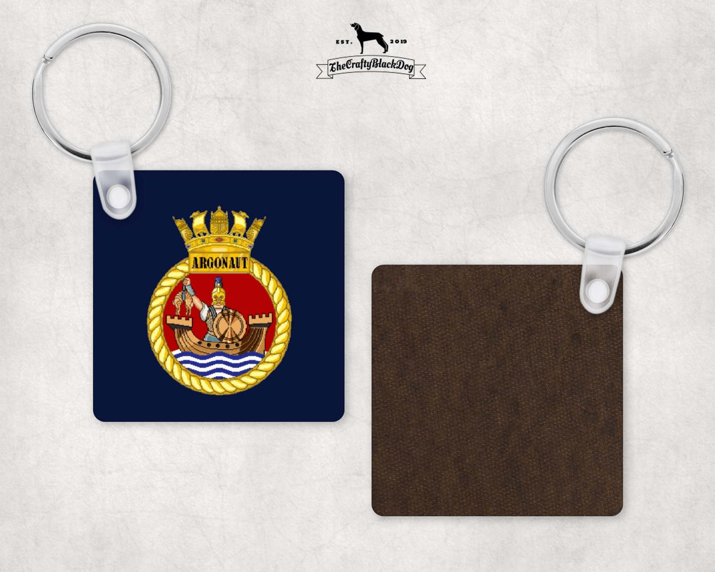 HMS Argonaut - Square Key Ring