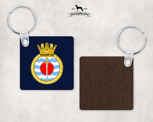 HMS Broadsword - Square Key Ring