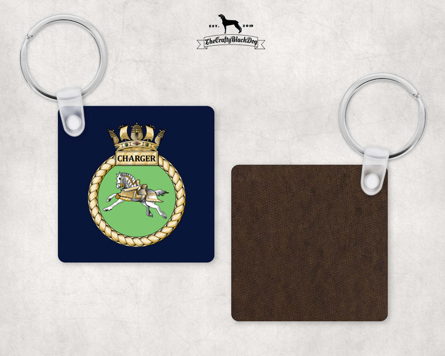 HMS Charger - Square Key Ring