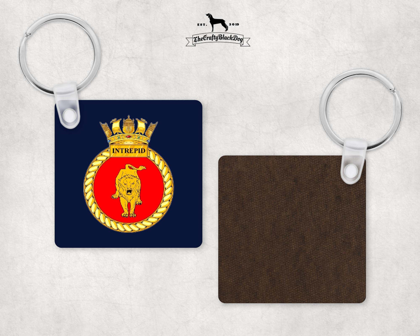 HMS Intrepid - Square Key Ring