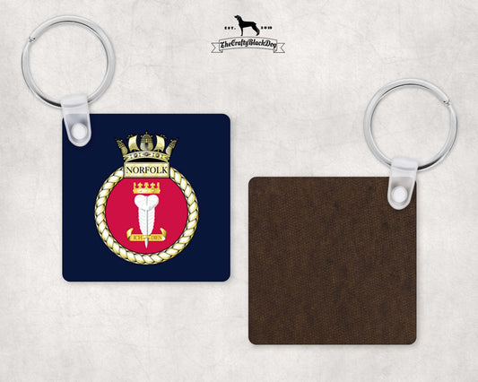 HMS Norfolk - Square Key Ring