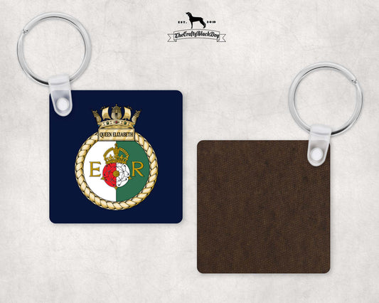 HMS Queen Elizabeth - Square Key Ring