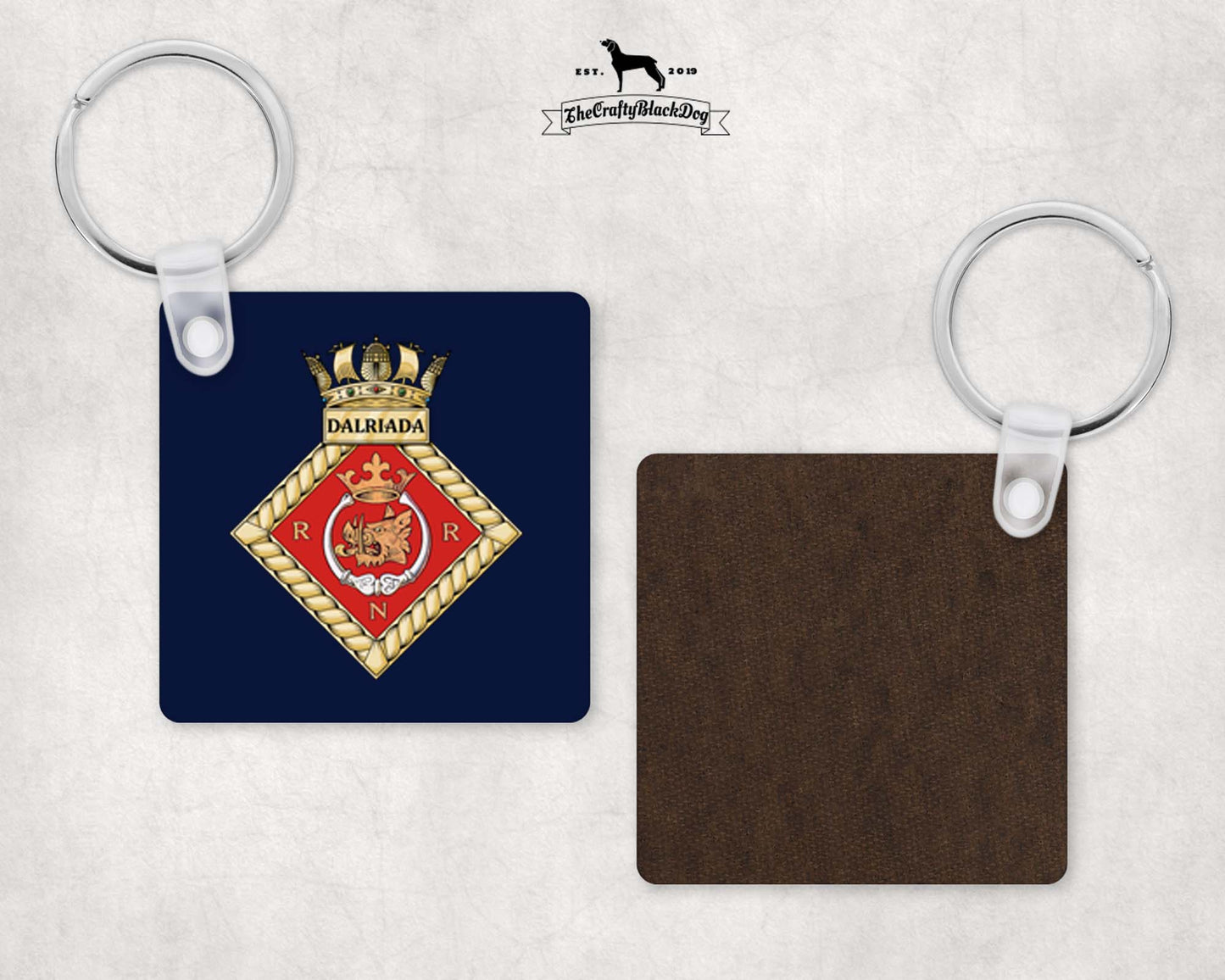 HMS Dalriada - Square Key Ring