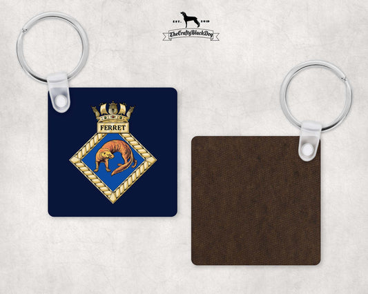 HMS Ferret - Square Key Ring