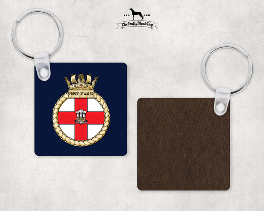 HMS Prince of Wales - Square Key Ring
