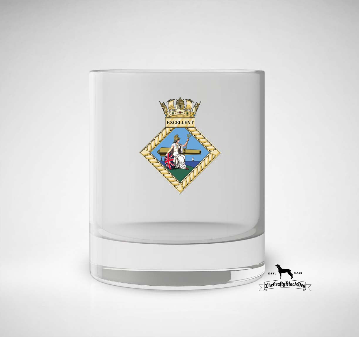 HMS Excellent - Whiskey/Spirit Glass