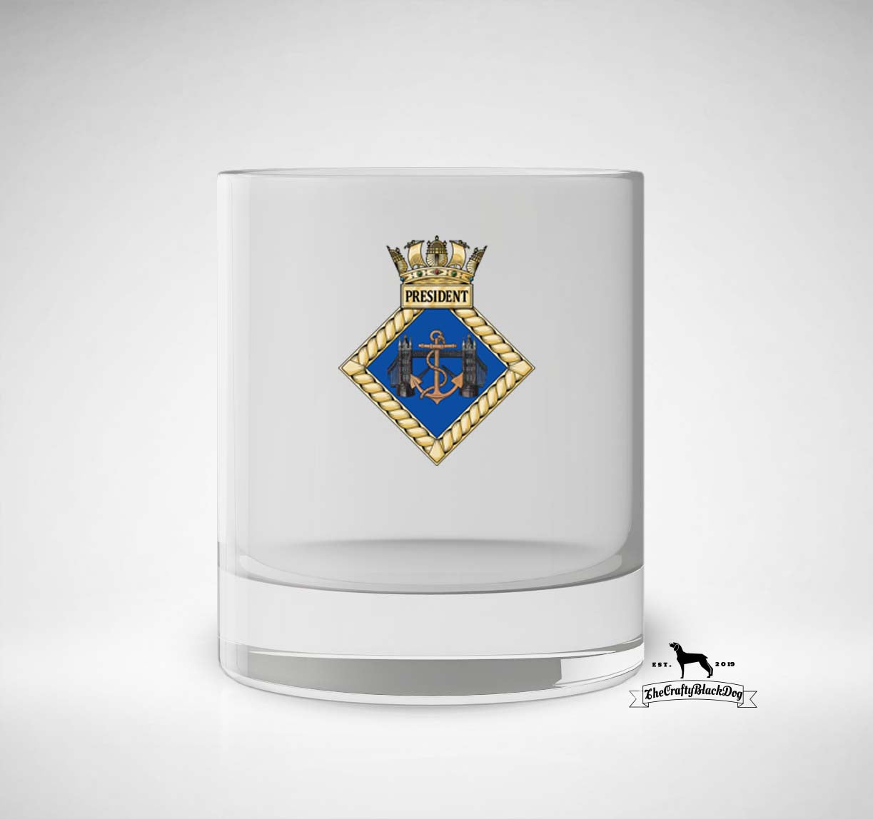 HMS President - Whiskey/Spirit Glass