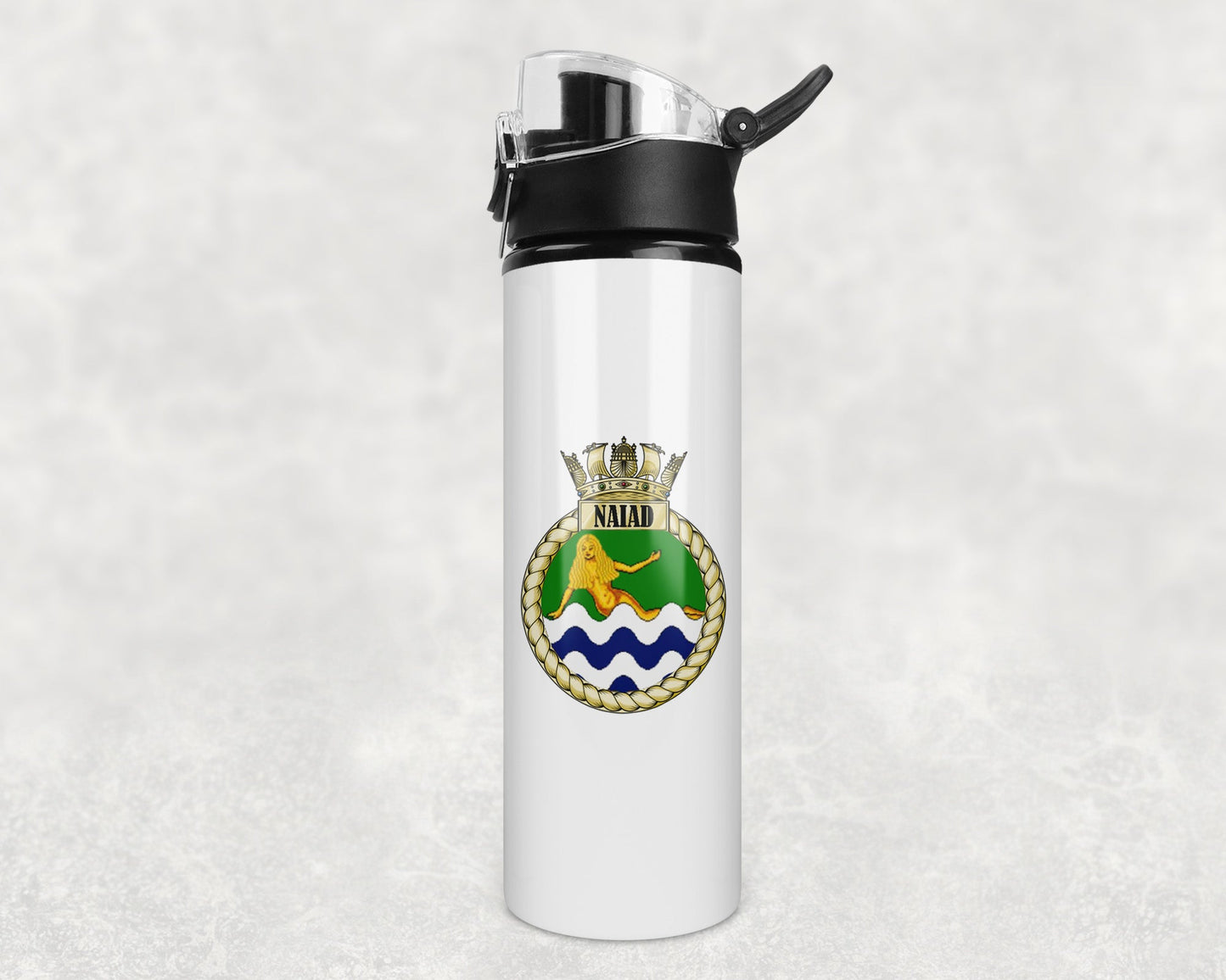 HMS Naiad  - Flip Top Water Bottle