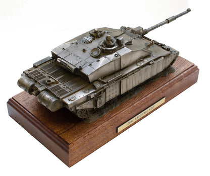 Challenger 2 Main Battle Tank Cold Cast Bronze Statue on Mahogany | Handmade in England