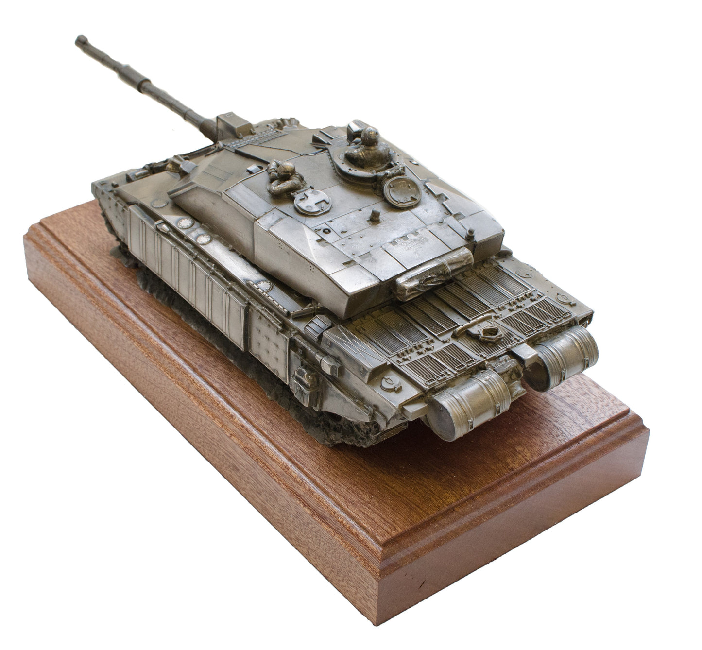 Challenger 2 Main Battle Tank Cold Cast Bronze Statue on Mahogany | Handmade in England