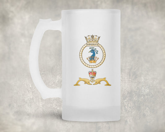 HMS Oberon - Frosted Stein/Tankard/Beer Mug - Frosted Stein/Tankard/Beer Mug