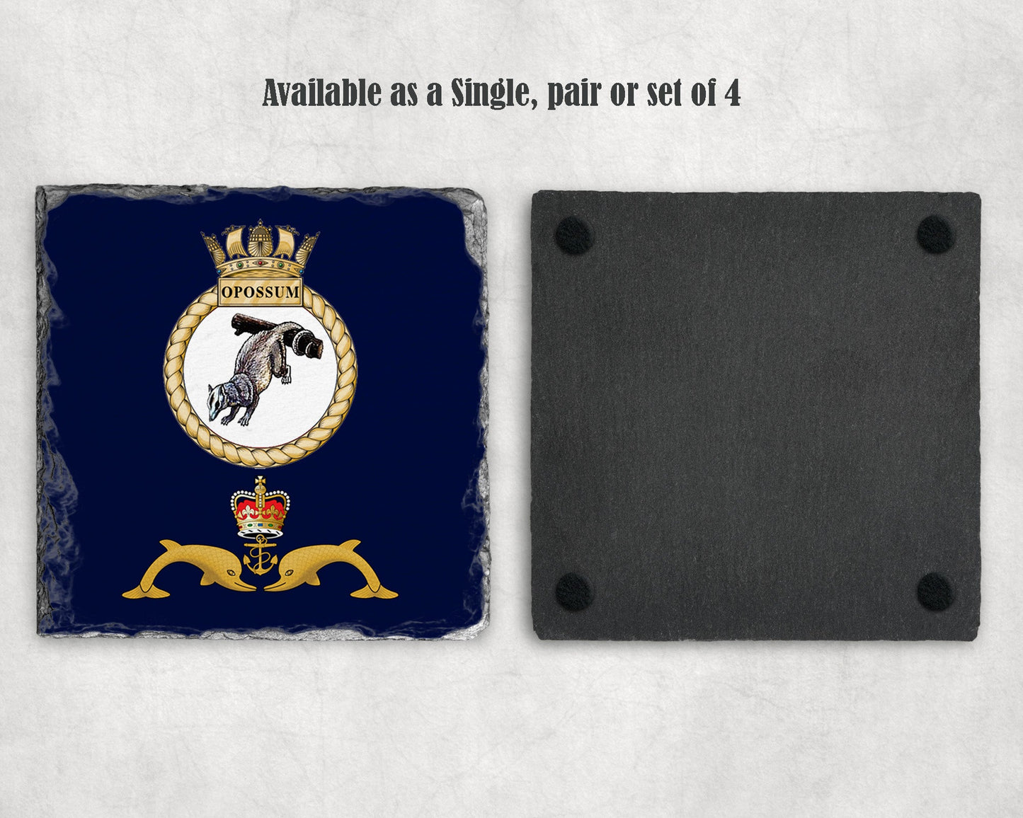 HMS Opossum - Slate Coaster