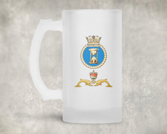 HMS Opportune - Frosted Stein/Tankard/Beer Mug - Frosted Stein/Tankard/Beer Mug