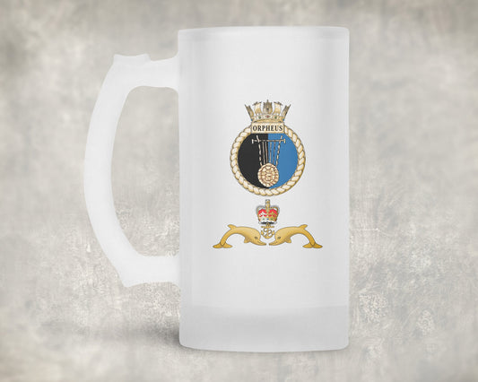 HMS Orpheus - Frosted Stein/Tankard/Beer Mug - Frosted Stein/Tankard/Beer Mug