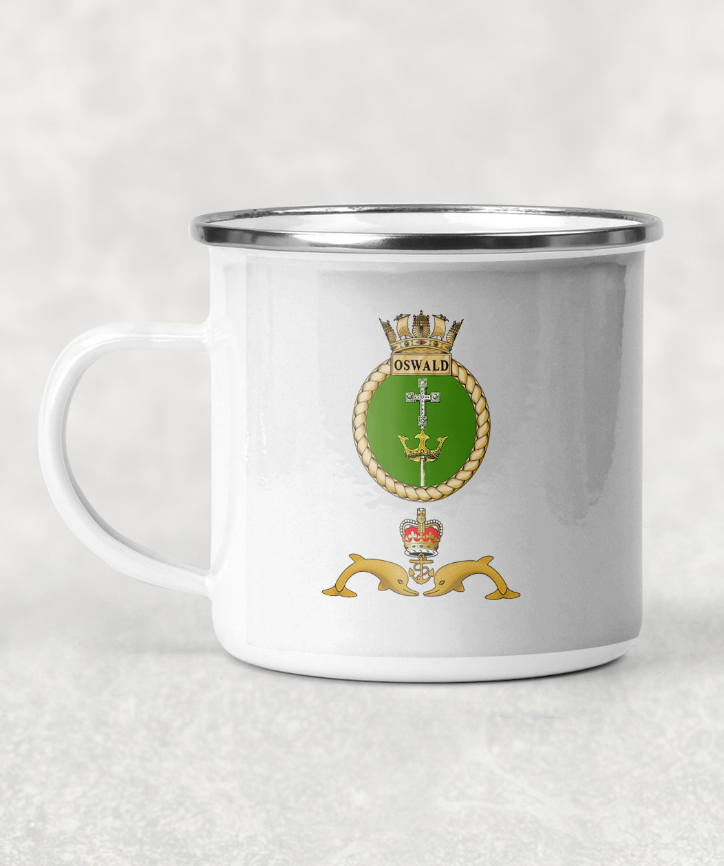 HMS Oswald - Enamel Mug