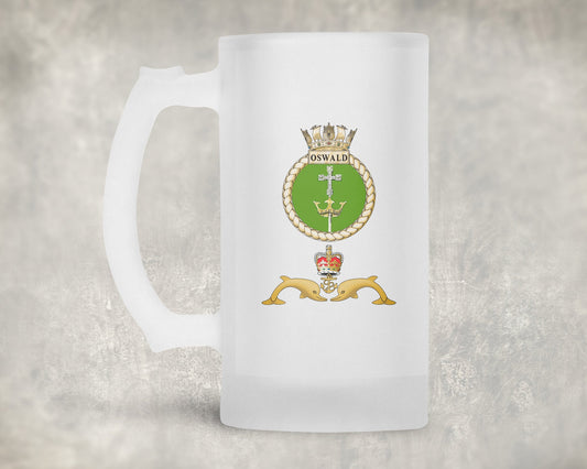 HMS Oswald - Frosted Stein/Tankard/Beer Mug - Frosted Stein/Tankard/Beer Mug