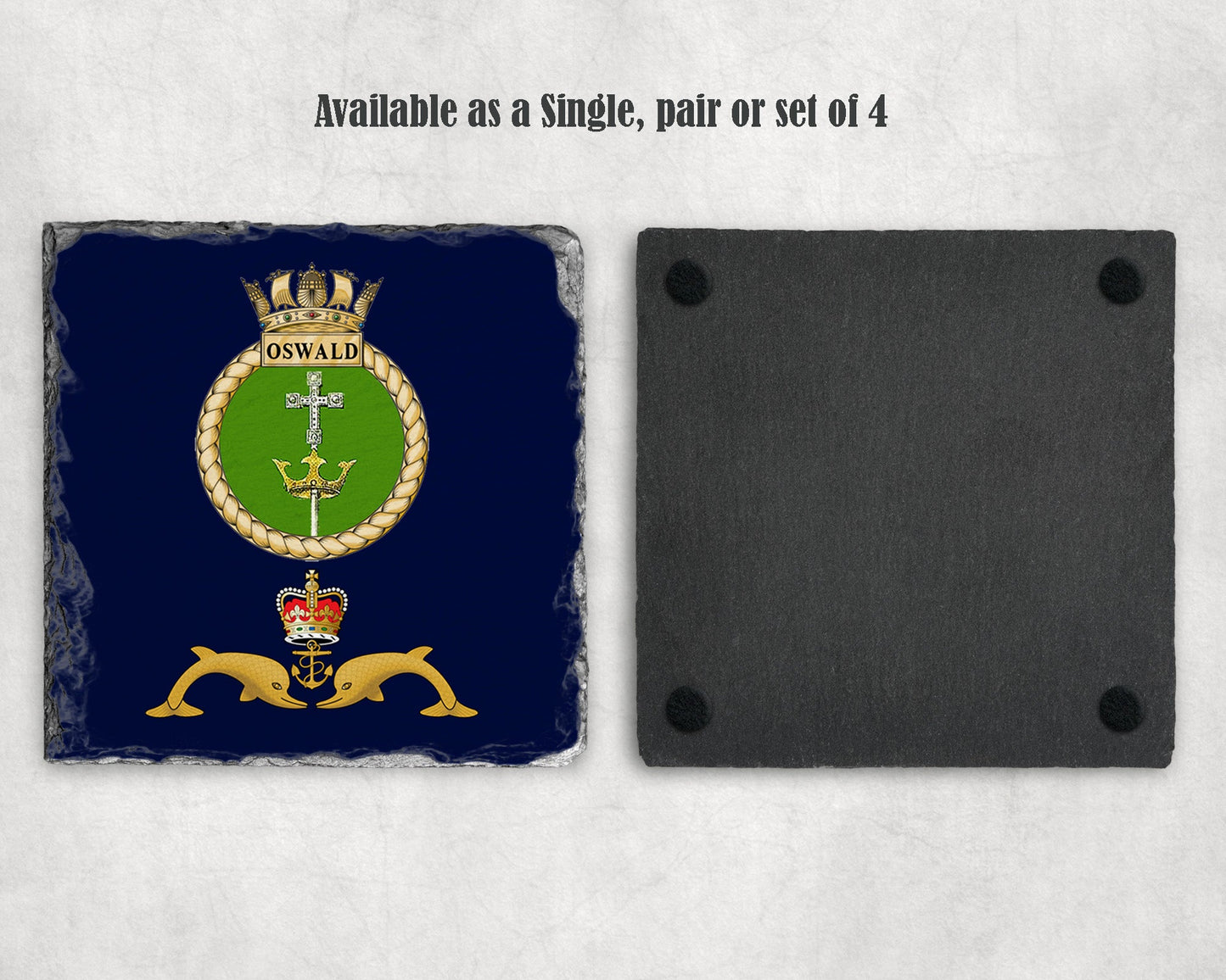 HMS Oswald - Slate Coaster